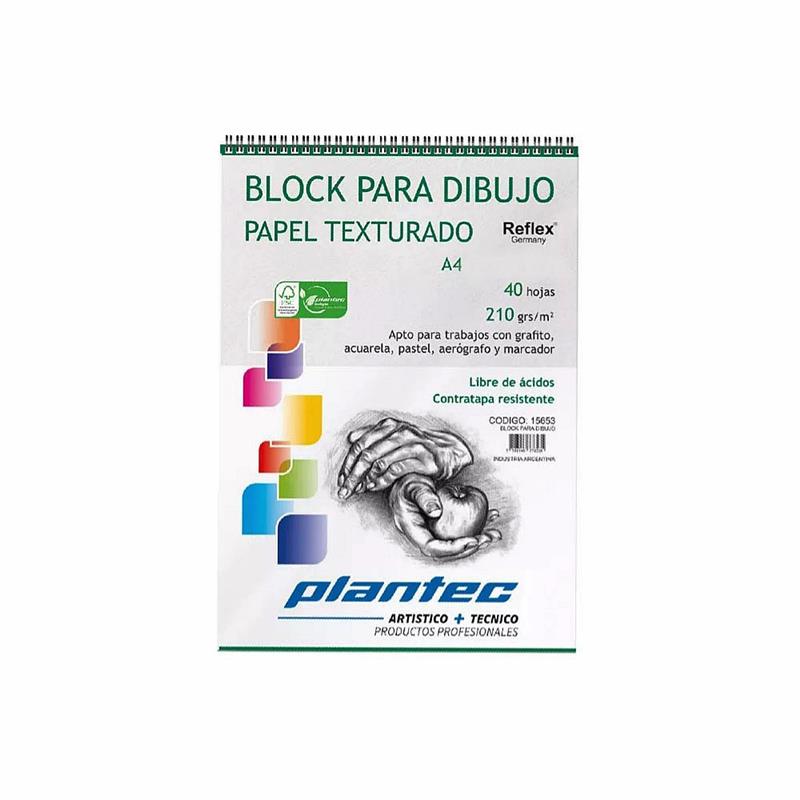 BLOCK DIBUJO A4 TEXTURADO x 40 h.